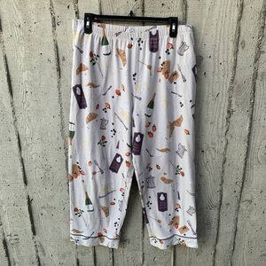 Bed Head Organic Pajama Pants Brunch Print Whimsical French Paris Vacay Parisian